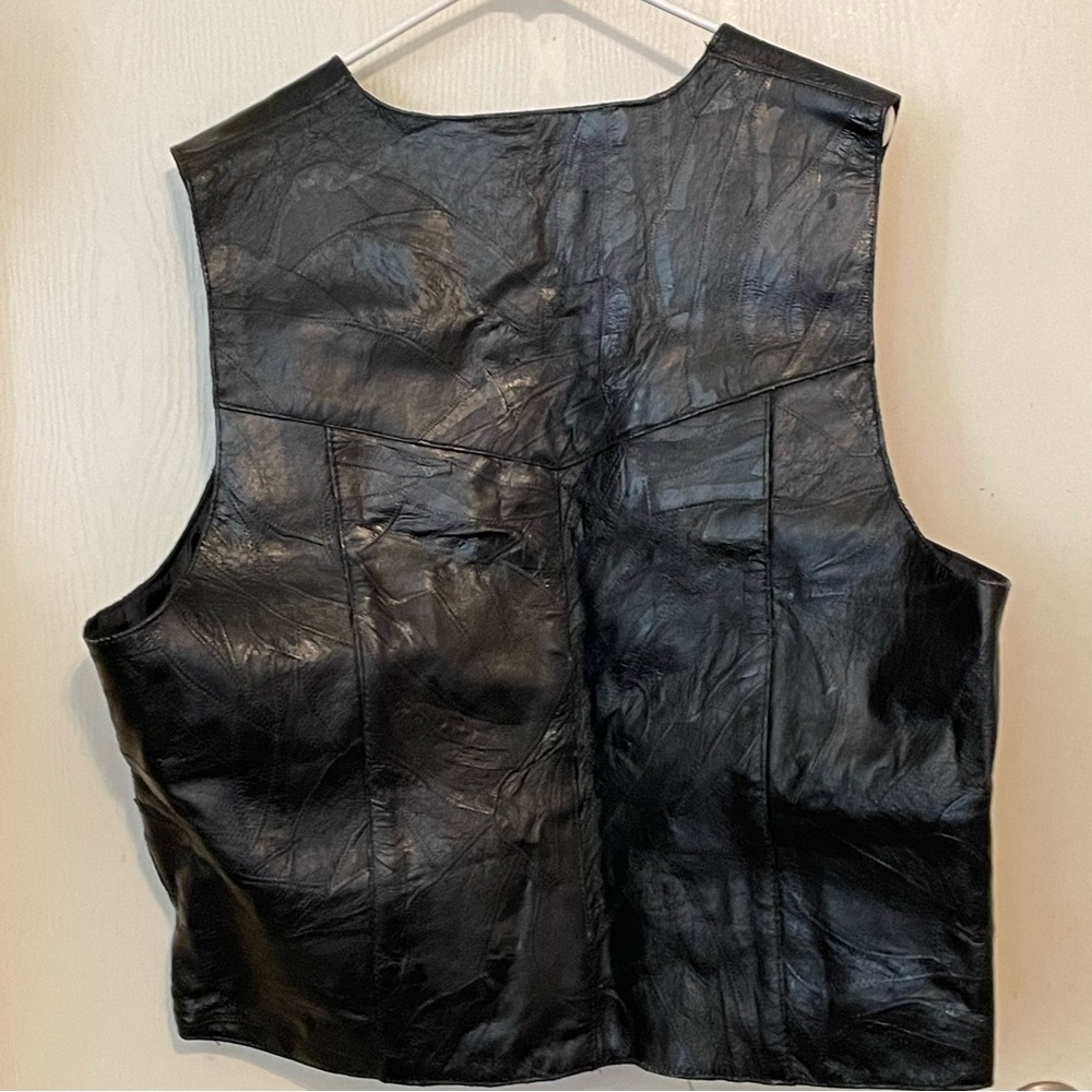 Leather Works Patchwork Black Genuine Leather Sna… - image 5